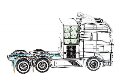 3D drawings of Heavy-duty truck